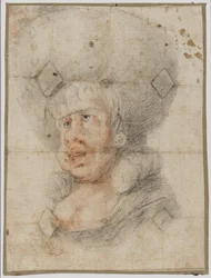 Karikatur einer Frau, ca. 1780